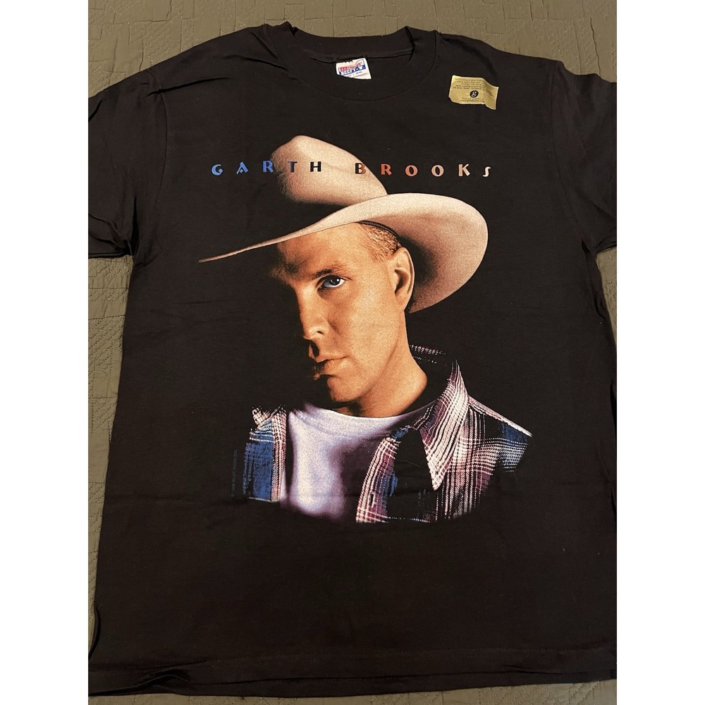 Garth Brooks Your T Shirt Black Hanes Beefy T Shirt New With Sticker